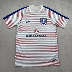 England National Team Jersey Mens Medium White Nike Dri-FIT Vauxhall Soccer